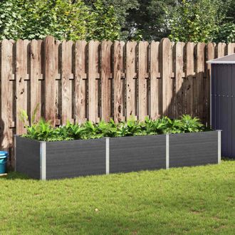 vidaXL vidaXL Garden Raised Bed Grey 300x100x54 cm WPC