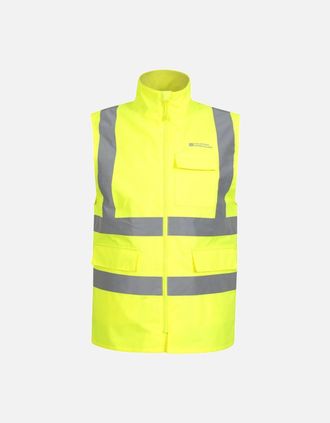 Mountain Warehouse Unisex Adult Waterproof Work Hi-Vis Vest - Yellow - Size: 44/Regular/18/20
