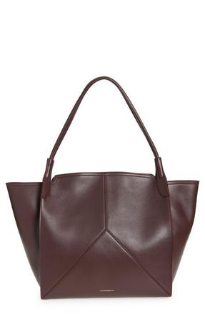 Victoria Beckham Victoria Leather Tote in Burgundy at Nordstrom