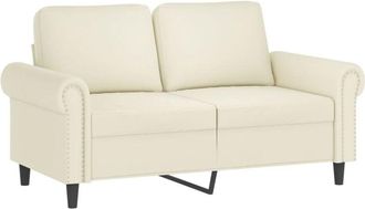 vidaXL vidaXL Sofá de 2 plazas terciopelo color crema 120 cm