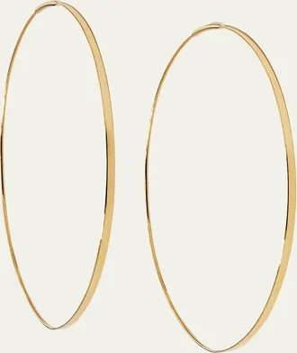 Lana Jewelry Flat Magic 14K Gold Hoop Earrings