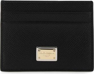 Dolce & Gabbana Black Leather Card Holder