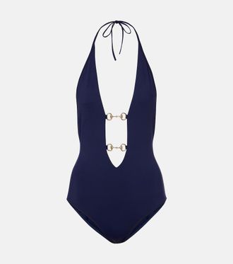 Gucci Horsebit halterneck swimsuit