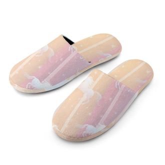 Generic Colorful Unicorm Stripes Mens House Slippers Slip Indoor Slipper On Shoes Warm Outdoor