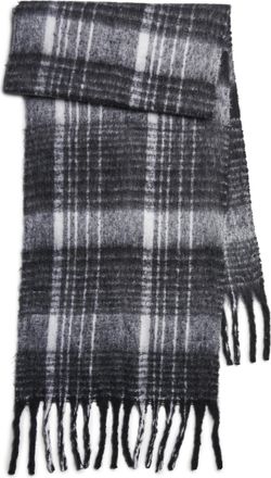 Pieces Pcnatrisse Long Scarf Pb BC, Black/pattern: cloud dancer, One Size