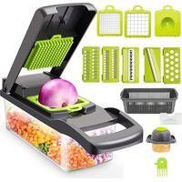 OEM Cortador De Verduras Multifuncional 14 En 1, Rebanador Manual De Verduras Con Separador De Huevos, Mandolina De Cocina Profesional Para Zanahorias, Pe