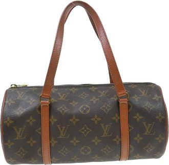 Louis Vuitton Papillon Handbag Monogram Canvas Brown Canvas Handbag (Pre-Owned)