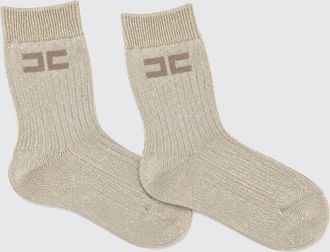 Elisabetta Franchi La Mia Bambina Calze in misto cotone con monogram jacquard