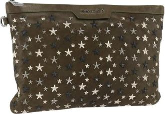 Jimmy Choo London Pre-owned Clutches, female, Green, Size: ONE SIZE Pre-owned Clutch Bag