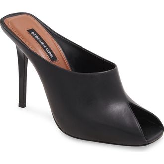 Bcbgmaxazria Zenith Peep Toe Mule in Black at Nordstrom Rack, Size 5.5