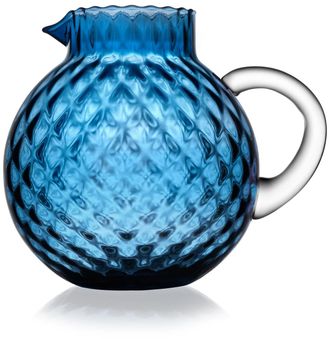 IVV glu-ball indigo blue jug with transparent handle diamond optic lt- 1.450