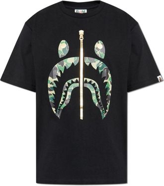 A Bathing Ape T-shirt met logo - Heren - T-shirts - Zwart - XL - Katoen - Tops