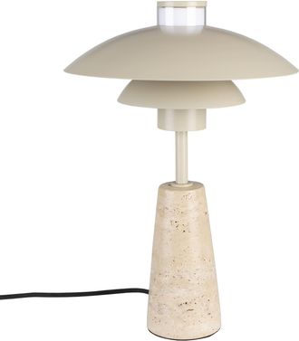 Zuiver Design Tischlampe Cole mit Travertin Sockel, ø 26 x 37 cm