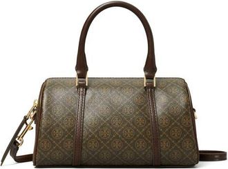 Tory Burch Mini T Monogram Coated Canvas Barrel Bag in French Press at Nordstrom
