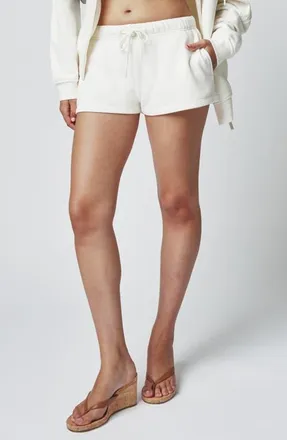 Florence By Mills Embroidered Sweat Shorts in Jet Stream at Nordstrom, Size Xx-Small