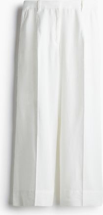 H&M Weite Hose aus Leinenmix - White