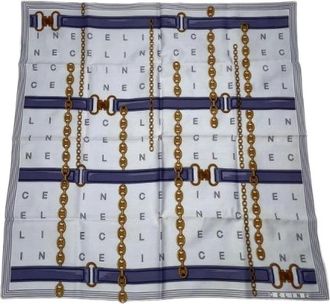 Celine Pre-owned Foulard Vintage in Seta - - Pre-owned - Donna - Blu - ONE SIZE