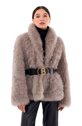 Gorski Cashmere Goat Jacket in Beige at Nordstrom, Size Medium