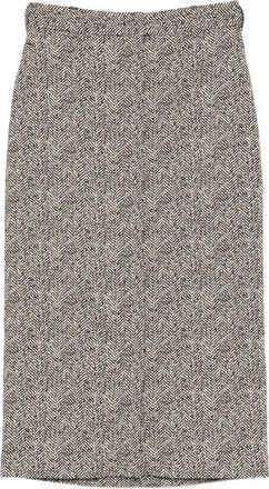 Rochas Gonna midi in pied-de-poule - Grigio