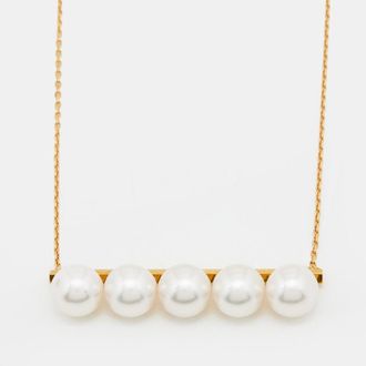 Tasaki Balance Luxe Cultured Pearl 18K Yellow Gold Necklace