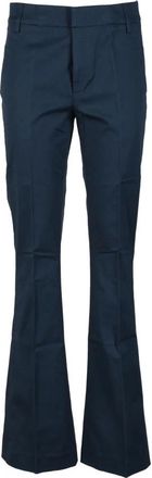 Dondup Broeken, Dames, Blauw, W28, Katoen, Wijde broek