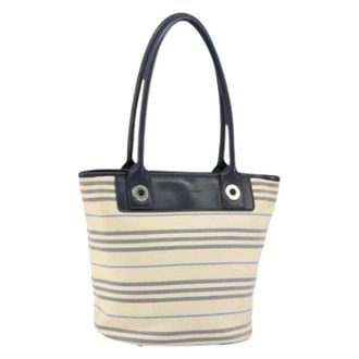 Burberry Pre-owned Tote Bags, female, Multicolor, Size: ONE SIZE Pre-owned Canvas Shoulder Bag
