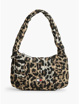 Tommy Hilfiger Womens Tommy Jeans Ruched Leopard Print Bag - Leopard Print