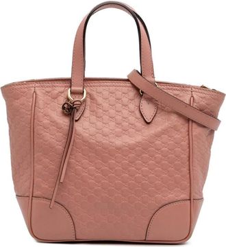 Gucci Pre-owned Handbags, female, Pink, Size: ONE SIZE Pre-owned Leather Top Handle Bag with Shoulder Strap and Interior Pocket