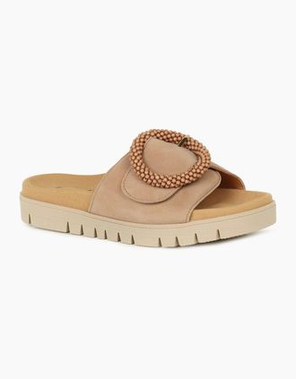 Gabor Womens Everly Womens Mule Sandals - Sand Sde - Size: 6.5