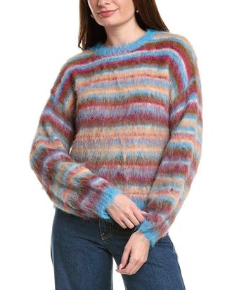 Color Block Wool-Blend Pullover