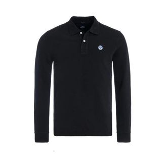 North Sails Tops, Heren, Zwart, L, Long Sleeve Polo