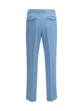Cruna Tailored Tencel Trousers - Blue
