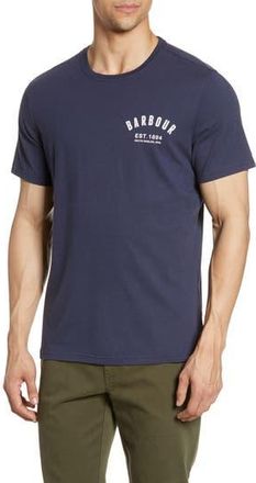 Barbour Preppy Logo T-Shirt in New Navy at Nordstrom Rack, Size Small