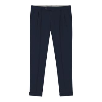 HUGO BOSS Broeken, Heren, Blauw, S, Wol, Perin Suit Broeken