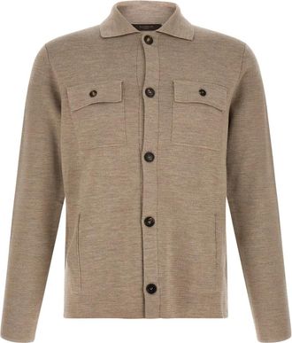 Zanone Hombre, Jerseys, Beige, Talla: 4XL