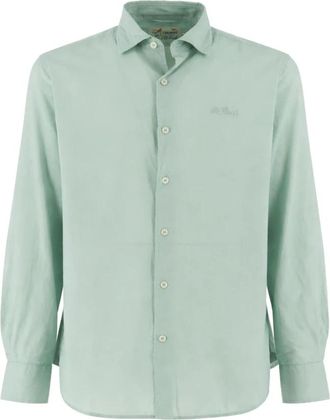 MC2 Saint Barth Klassiek gesneden overhemd met lange mouwen - Heren - Casual Overhemden - Groen - XL - Overhemden