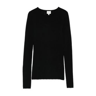 Birgitte Herskind Wool Crewneck Sweater - Dames - Ronde hals truien - Zwart - XS - Wol - Truien & Vesten
