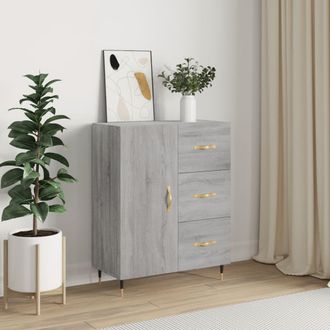 vidaXL Vidaxl - Aparador De Madera De Ingenier&iacute;a Gris Sonoma 69,5x34x90 Cm