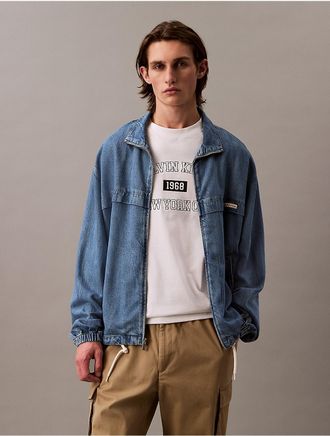 Calvin Klein Jeans Calvin Klein Mens Denim Windbreaker Jacket - Blue - 2XL