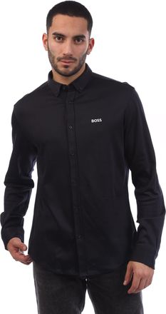HUGO BOSS Heren Boss B Motion L Regular Fit Overhemd in Donkerblauw