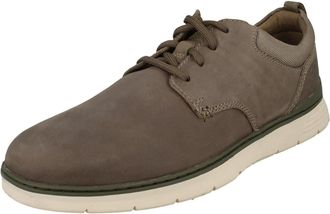 Clarks Mens Smart/Casual Lace Up Shoes Braxin Low - Stone Combi Leather - UK Size 11G - EU Size 46 - US Size 12W