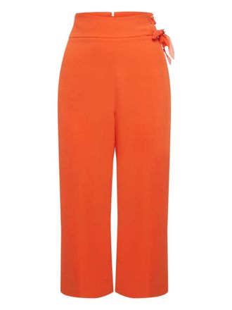 Elisabetta Franchi lace-up trousers - Orange