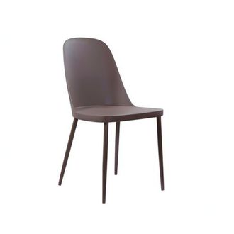 MondoViro Conjunto de 4 sillas de comedor de polipropileno marr&oacute;n 55x46 cm 80h