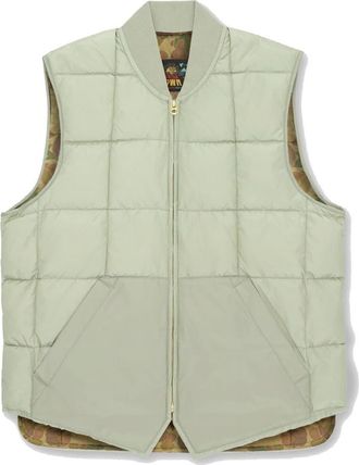Fortela Nylon Vest2 with Camouflage Lining in Light Green at Nordstrom, Size 50 Eu