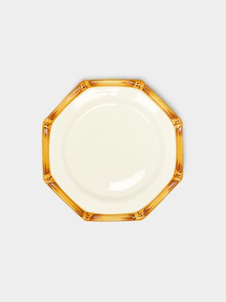 Este Ceramiche Porcellane Bamboo Hand-Painted Ceramic Salad / Dessert Plates - 9in/22.5cm (Set of 4)