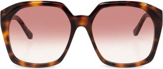 Chlo&eacute; Zonnebril Salome - Dames - Zonnebrillen - Bruin - 57 MM - Nylon - Accessoires