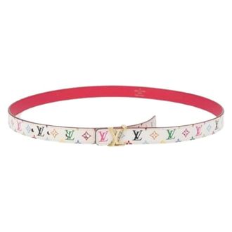 Louis Vuitton Pre-owned Belts, female, White, Size: ONE SIZE Pre-owned Vintage Monogram Multicolor Belt