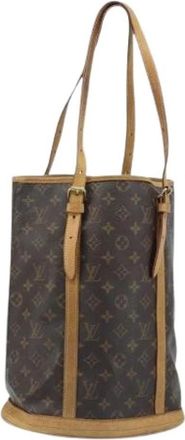 Louis Vuitton Pre-owned Monogram Bucket Bag - Dames - Vintage Tas - Bruin - ONE Size - Leer - Vintage