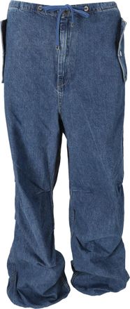 Dion Lee Parachute Wide-leg Jeans in Light Blue Cotton