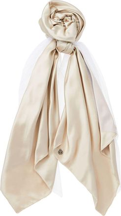 Maison Michel Birdy satin scrunchie - women - Silk - One Size - Neutrals